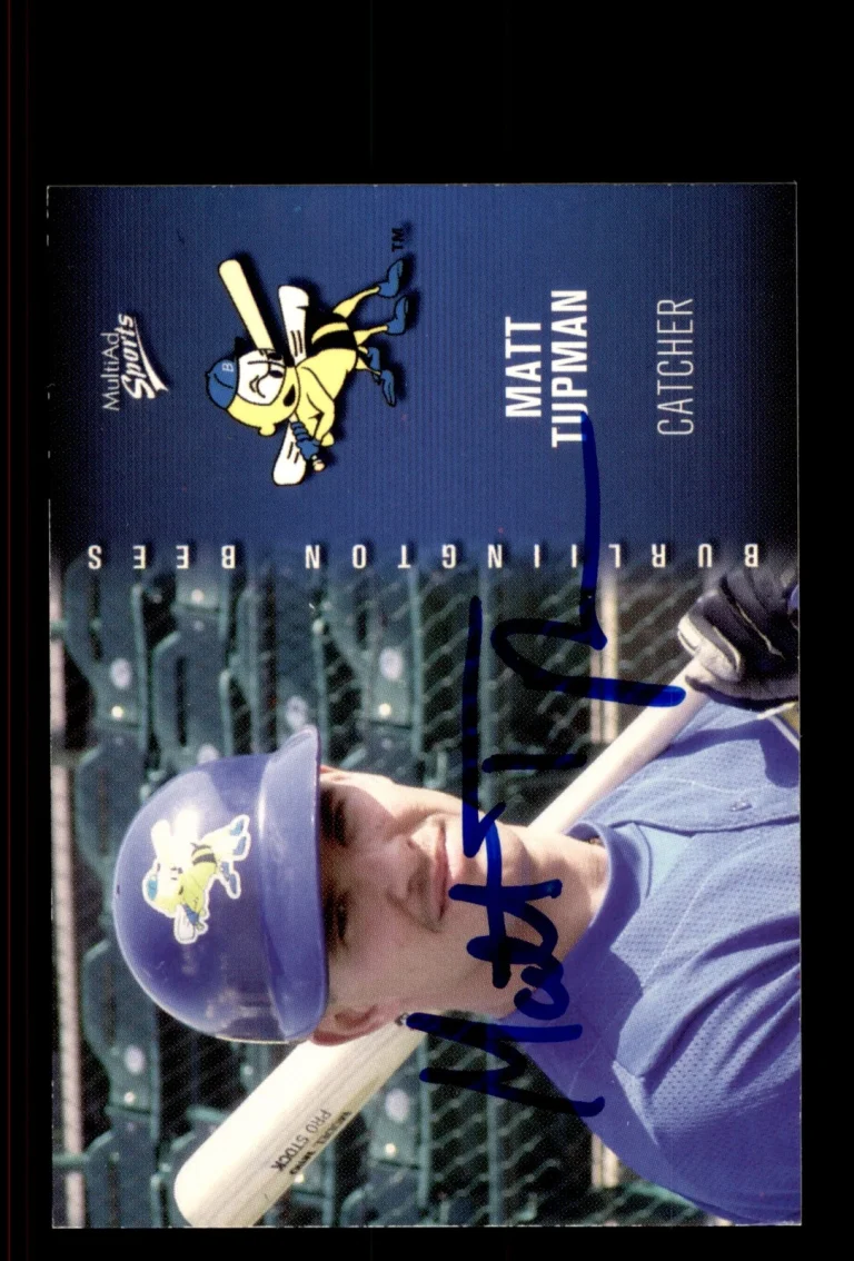 Signed Baseball Card Auto Matt Tupman 2003 MultiAd Burlington Bees