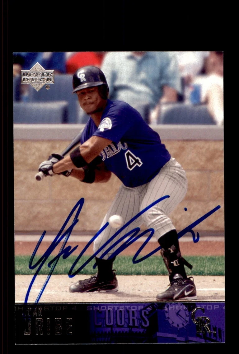 Signed Baseball Card Auto Juan Uribe 2004 Upper Deck #260 Colorado Rockies