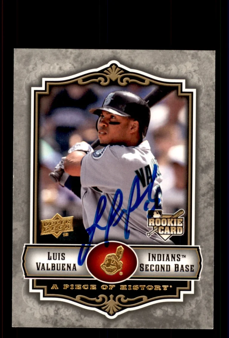 Signed Baseball Card Auto Luis Valbuena 2009 Upper Deck A Piece of History #147
