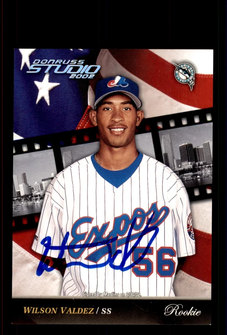Signed Baseball Card Auto Wilson Valdez 2002 Donruss Studio #269 Florida Marlins