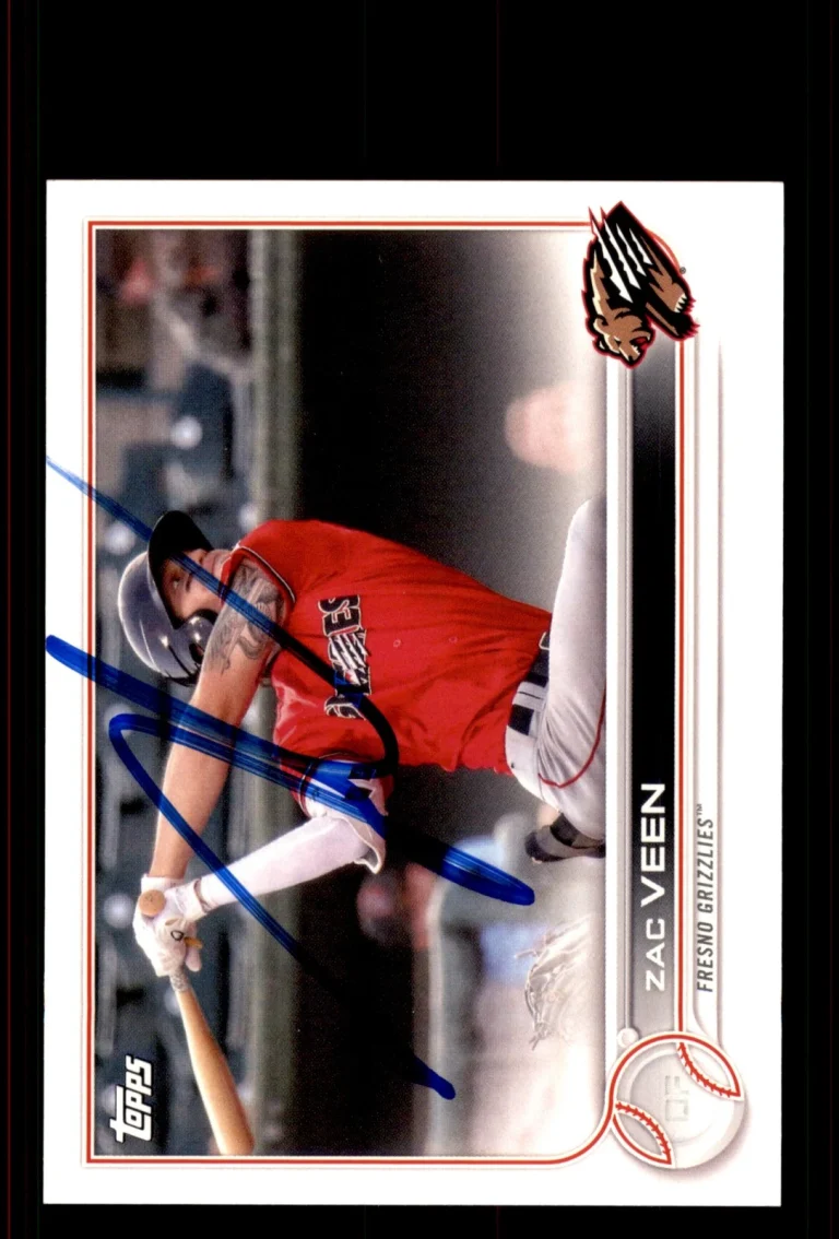 Signed Baseball Card Auto Zac Veen 2022 Topps Pro Debut #PD-181 Fresno Grizzlies