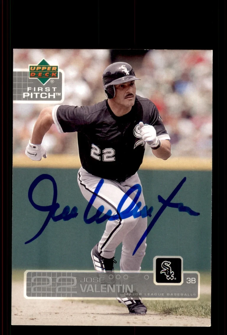Signed Baseball Card Auto Jose Valentin 2003 Upper Deck First Pitch #122