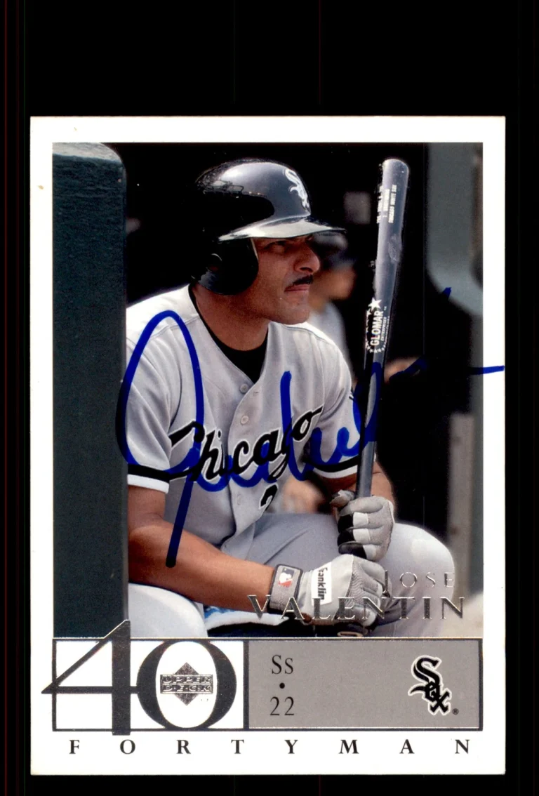 Signed Baseball Card Auto Jose Valentin 2003 Upper Deck 40-Man #316 White Sox