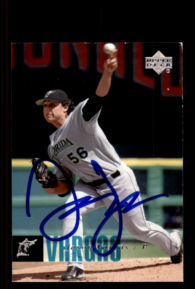 Signed Baseball Card Auto Jason Vargas 2006 Upper Deck #191 Florida Marlins