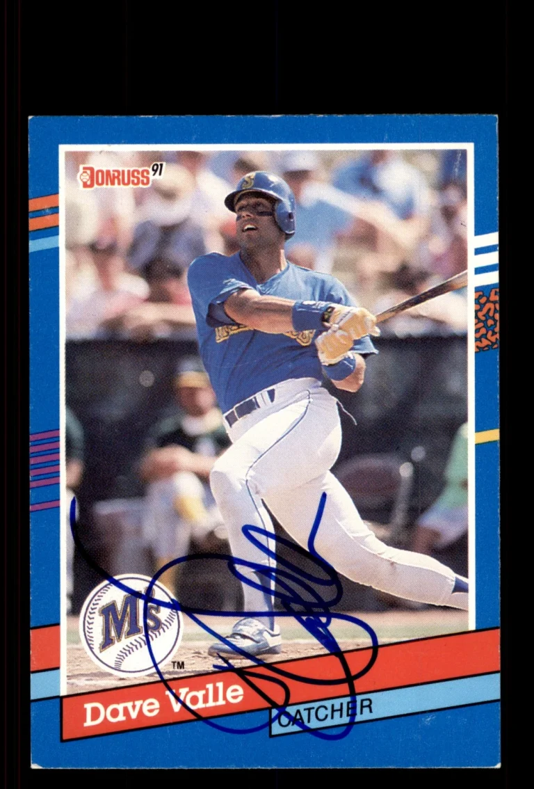 Signed Baseball Card Auto Dave Valle 1991 Donruss #366 Seattle Mariners