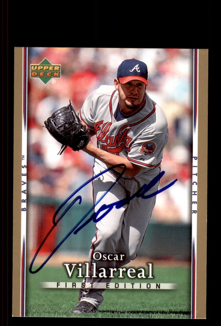 Signed Baseball Card Auto Oscar Villarreal 2007 Upper Deck First Edition #183
