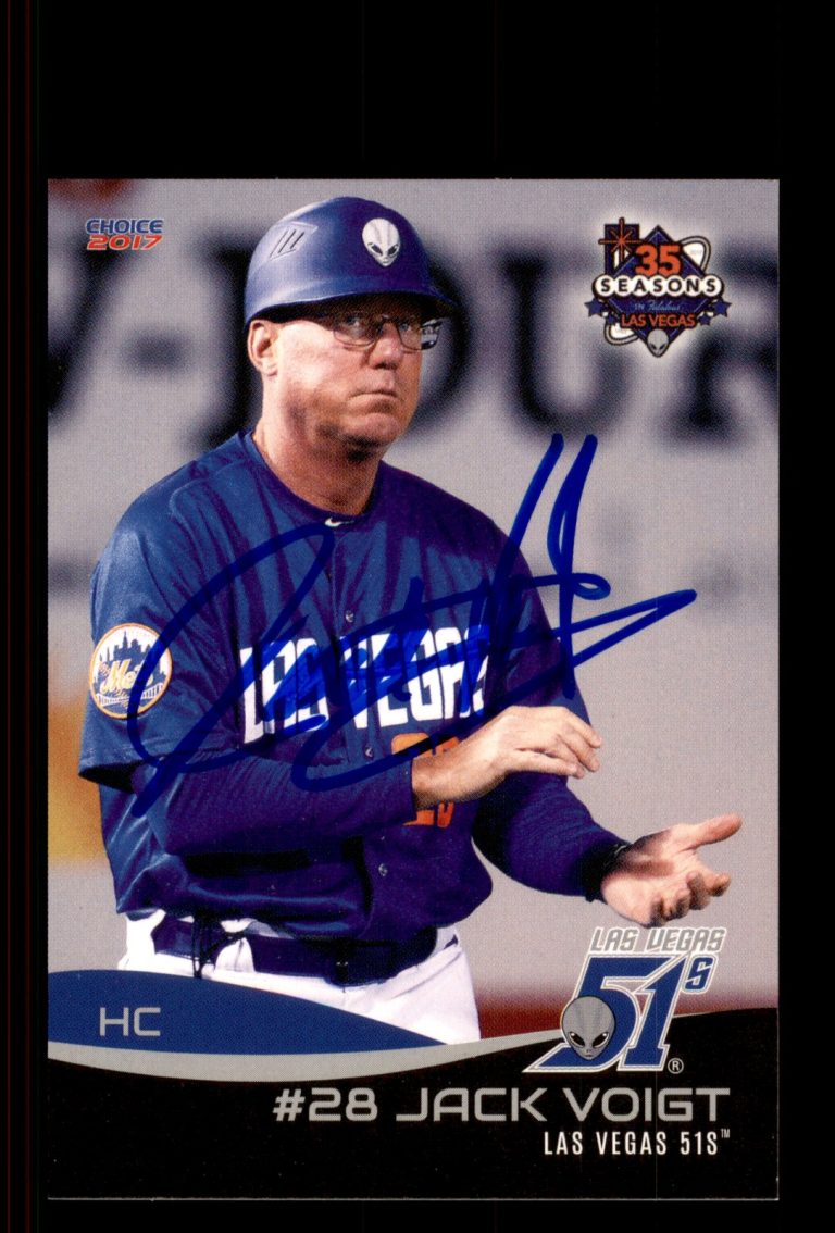 Signed Baseball Card Auto Jack Voigt 2017 Choice Las Vegas 51s