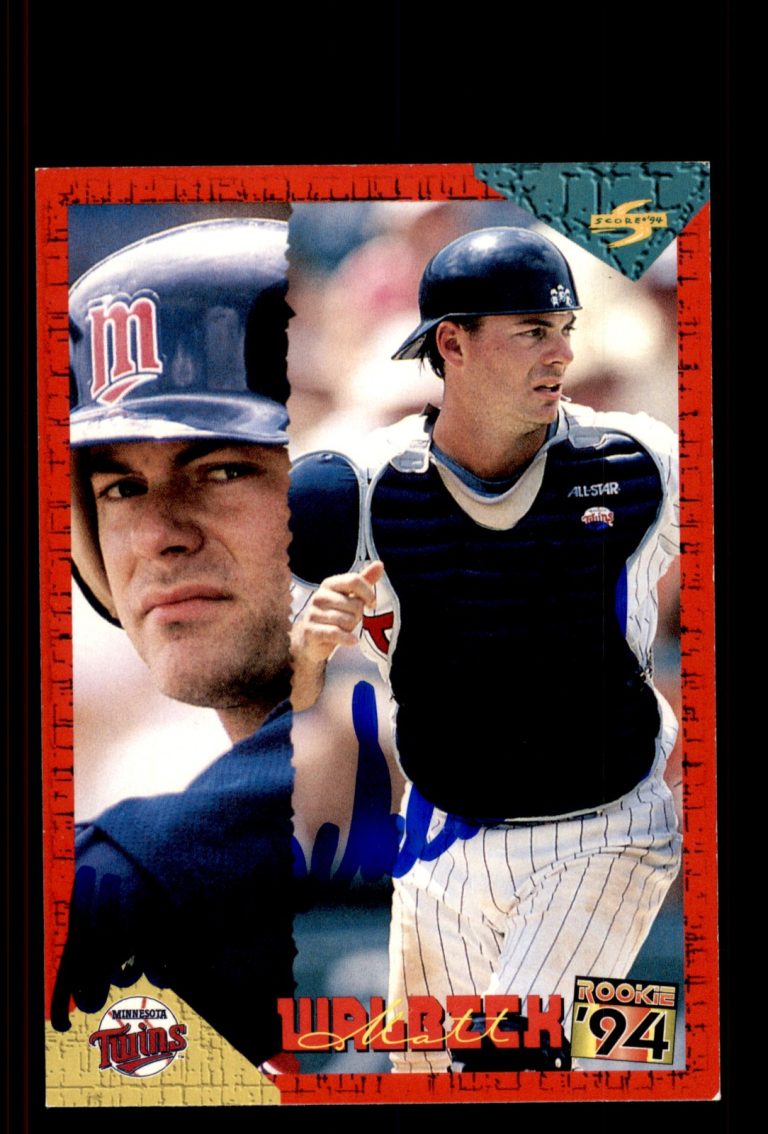 Signed Baseball Card Auto Matt Walbeck 1994 Score #RT154 Minnesota Twins