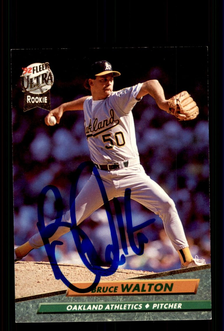 Signed Baseball Card Auto Bruce Walton 1992 Ultra #428 Oakland Athletics