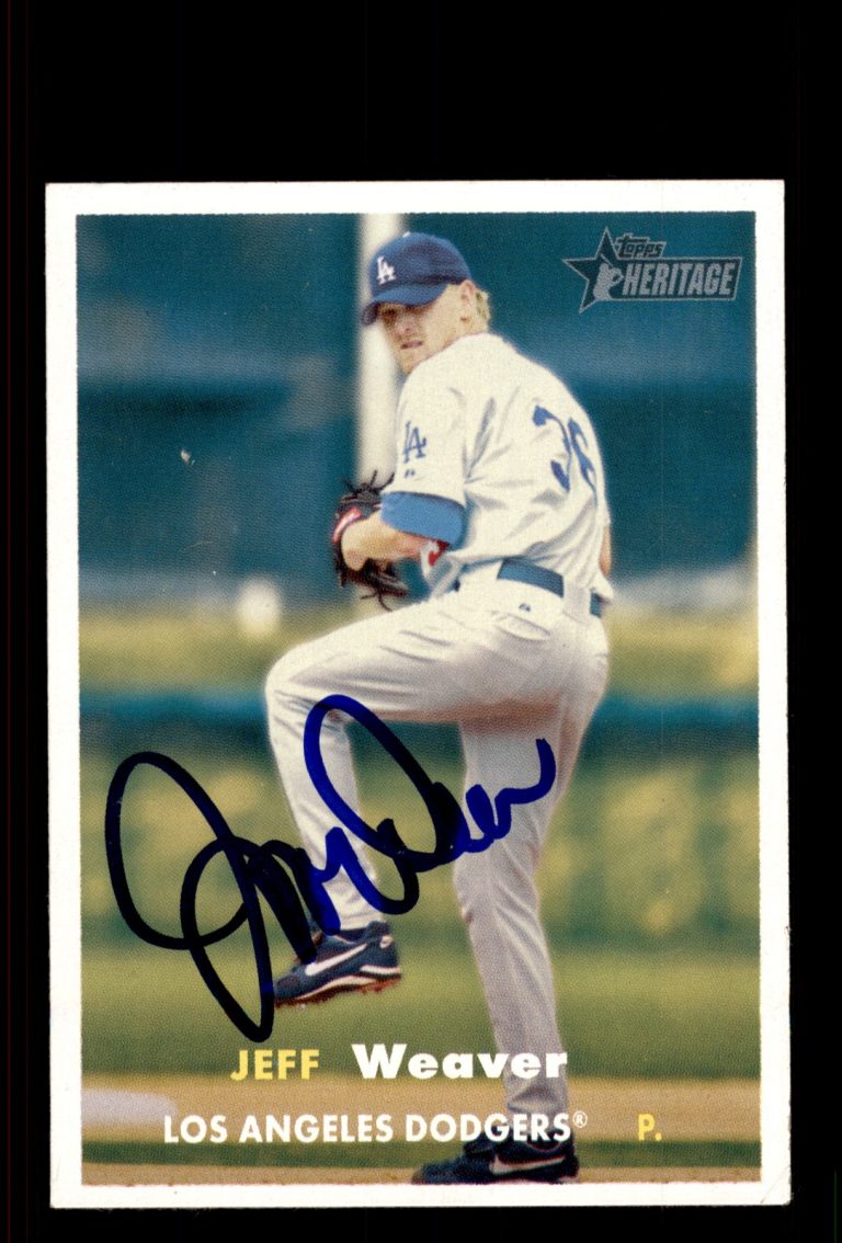 Signed Baseball Card Auto Jeff Weaver 2006 Topps Heritage #363 LA Dodgers