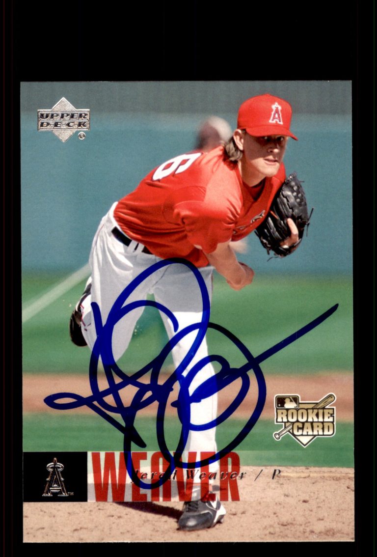 Signed Baseball Card Auto Jered Weaver 2006 Upper Deck #1000 Los Angeles Angels