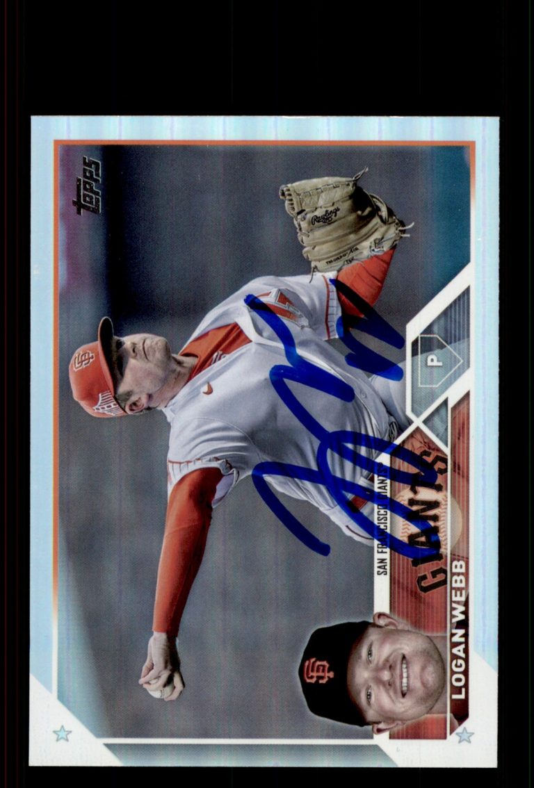 Signed Baseball Card Auto Logan Webb 2023 Topps #368 Giants Var.
