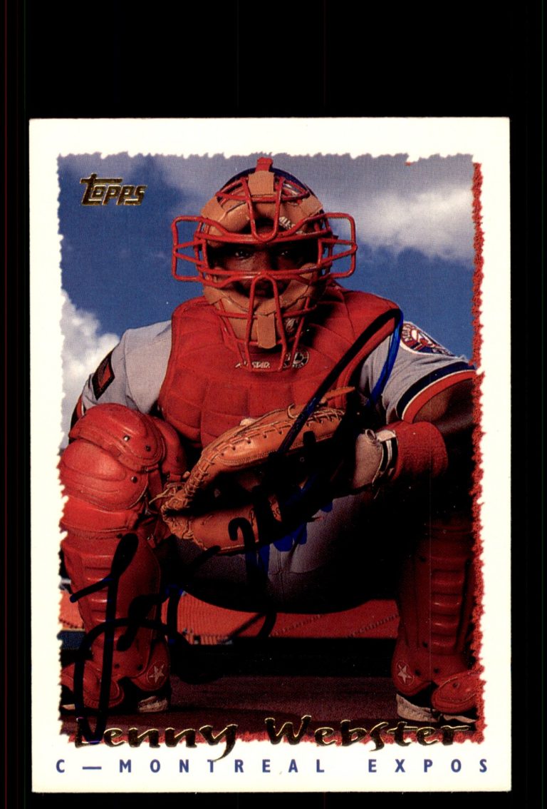 Signed Baseball Card Auto Lenny Webster 1995 Topps #374 Montreal Expos
