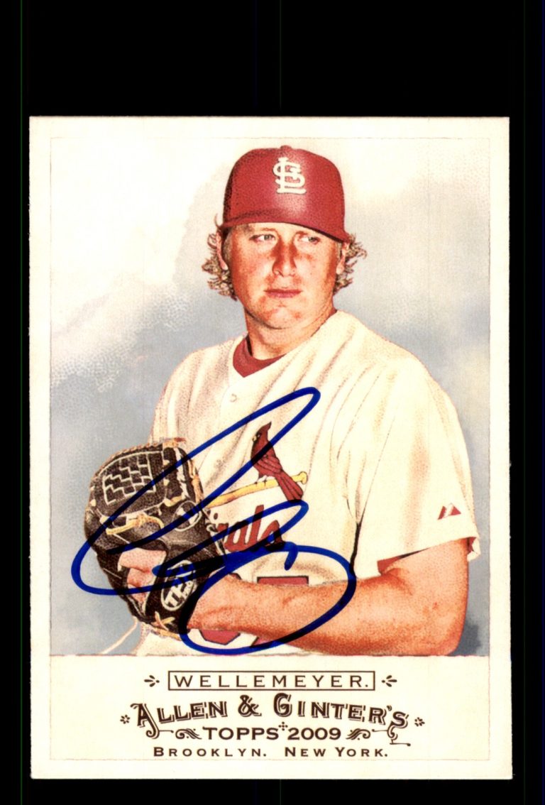 Signed Baseball Card Auto Todd Wellemeyer 2009 Topps Allen & Ginter #145