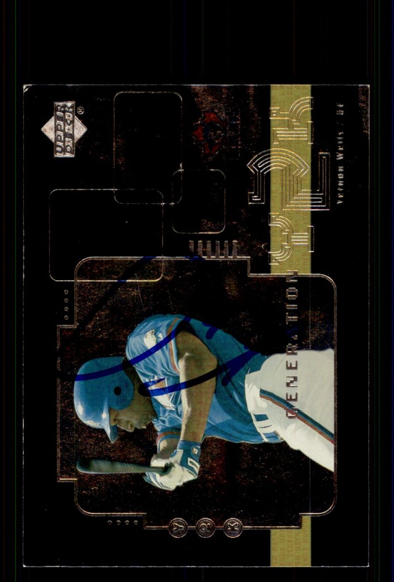 Signed Baseball Card Auto Vernon Wells 2000 Upper Deck Legends #104 Blue Jays