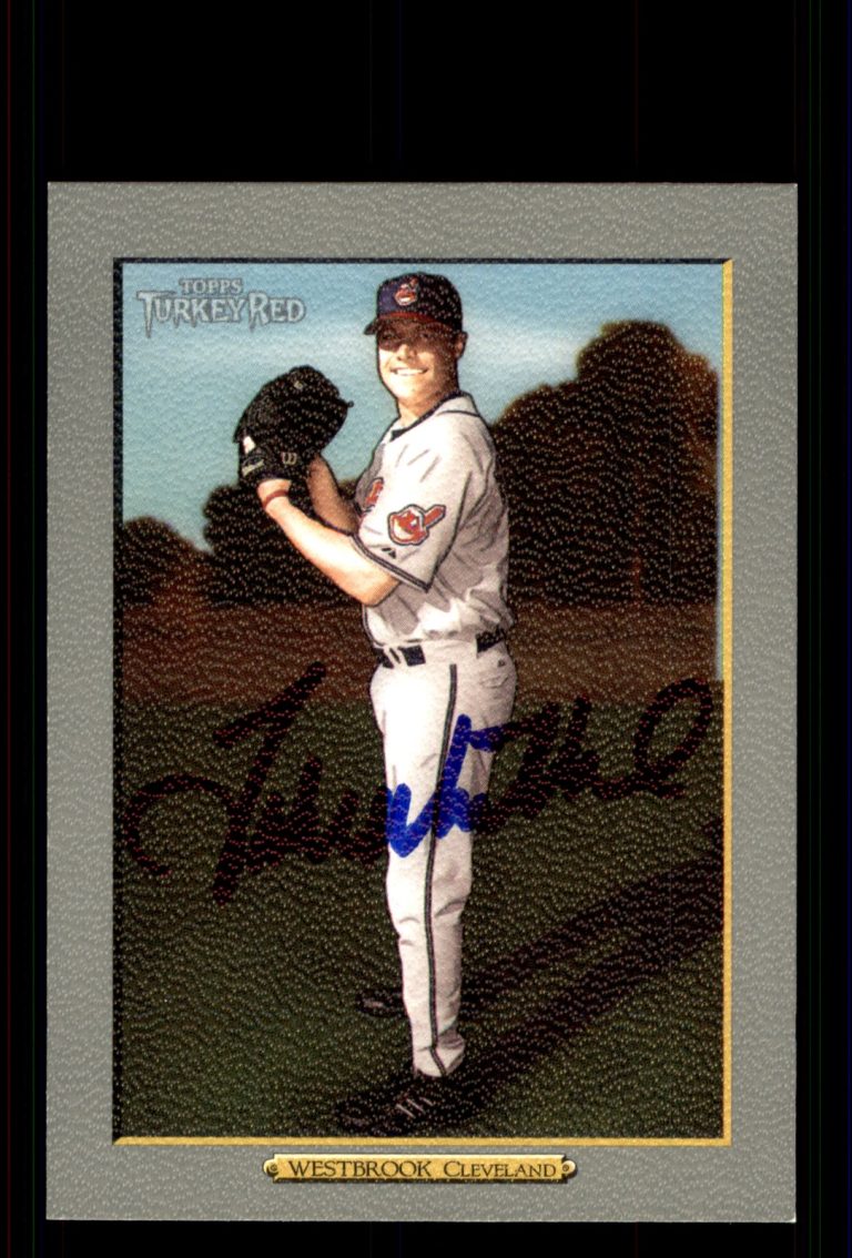 Signed Baseball Card Auto Jake Westbrook 2006 Topps Turkey Red #453 Indians