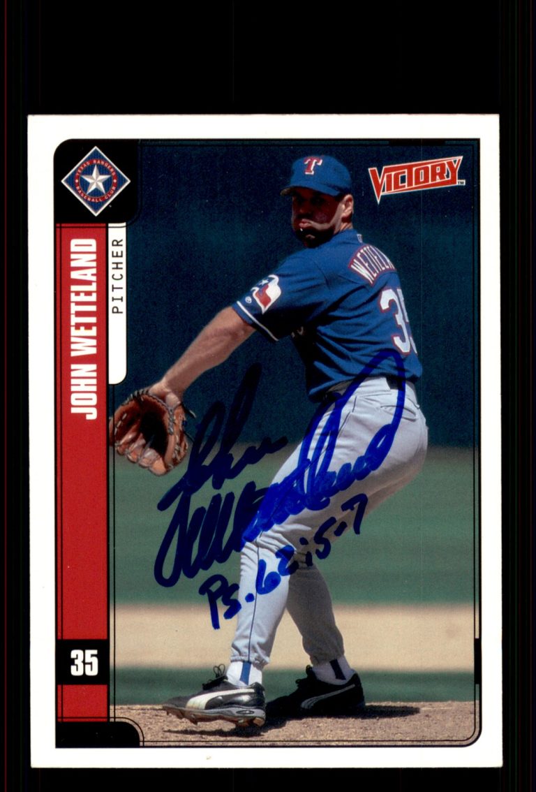 Signed Baseball Card Auto John Wetteland 2001 Upper Deck Victory #134 Rangers
