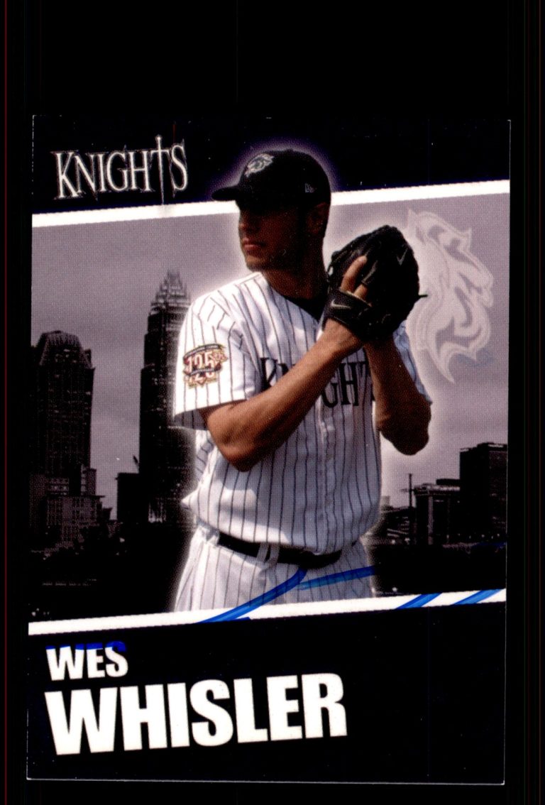 Signed Baseball Card Auto Wes Whisler 2008 Charlotte Knights