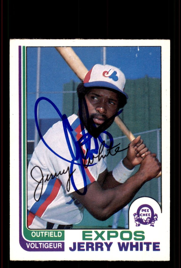 Signed Baseball Card Auto Jerry White 1982 O-Pee-Chee #386 Montreal Expos