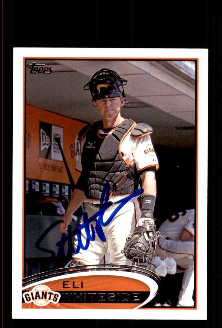 Signed Baseball Card Auto Eli Whiteside 2012 Topps #127 San Francisco Giants