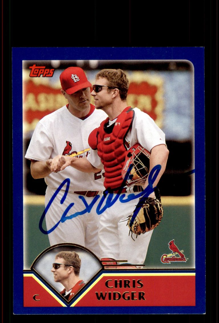 Signed Baseball Card Auto Chris Widger 2003 Topps #T33 St. Louis Cardinals