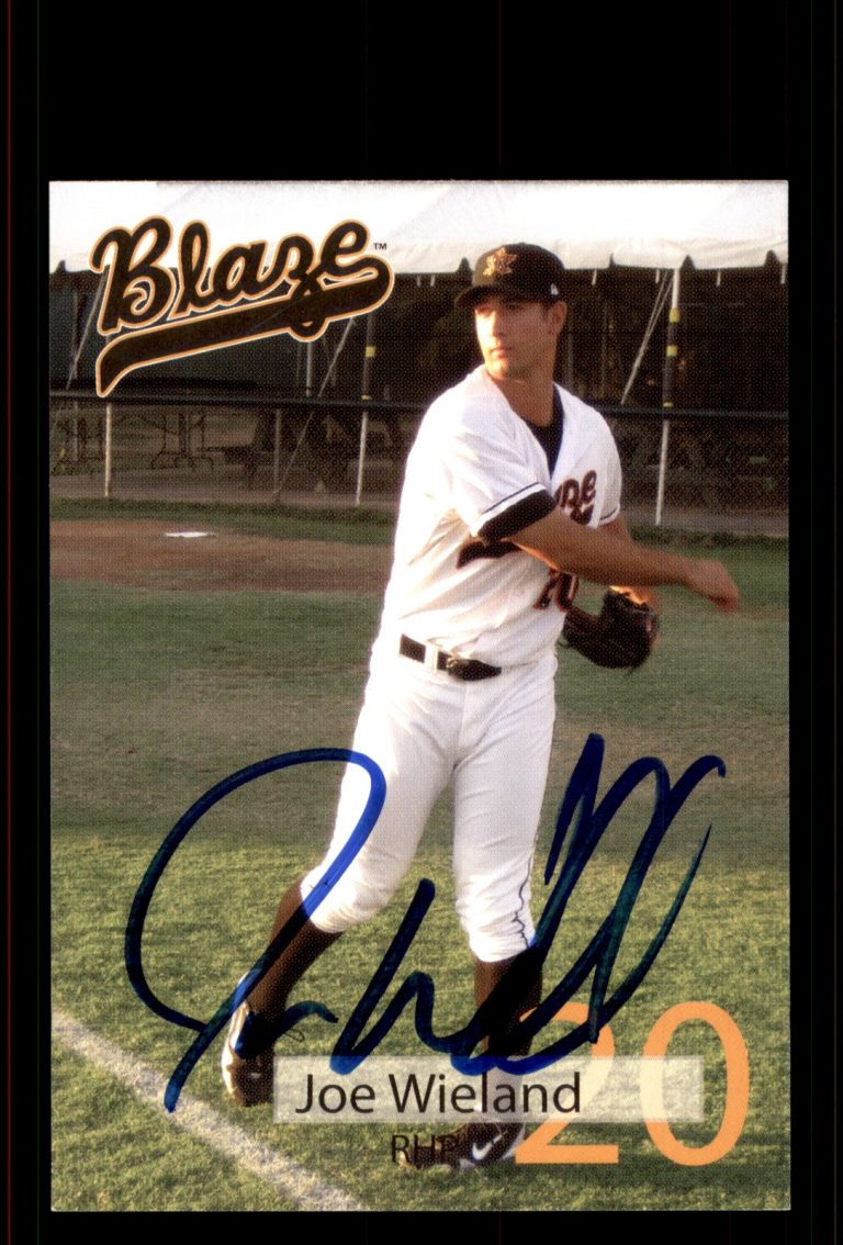 Signed Baseball Card Auto Joe Wieland 2010 Bakersfield Blaze MILB