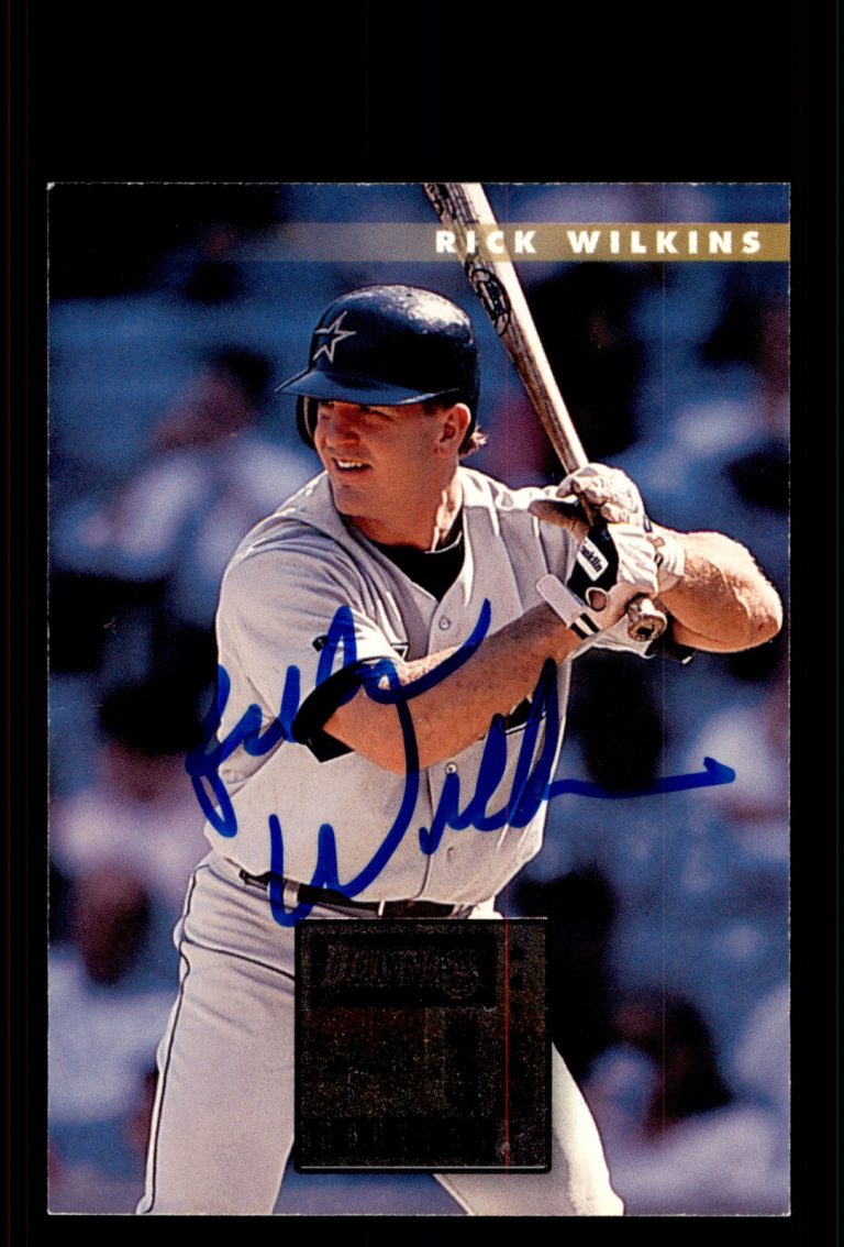 Signed Baseball Card Auto Rick Wilkins 1996 Donruss #445 Houston Astros