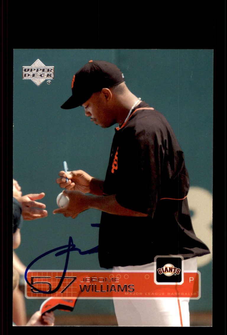 Signed Baseball Card Auto Jerome Williams 2004 Upper Deck #546 Giants