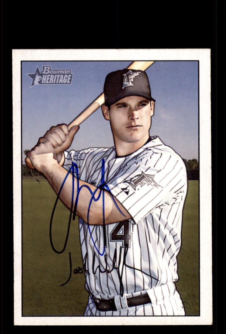 Signed Baseball Card Auto Josh Willingham 2007 Bowman Heritage #124 Marlins