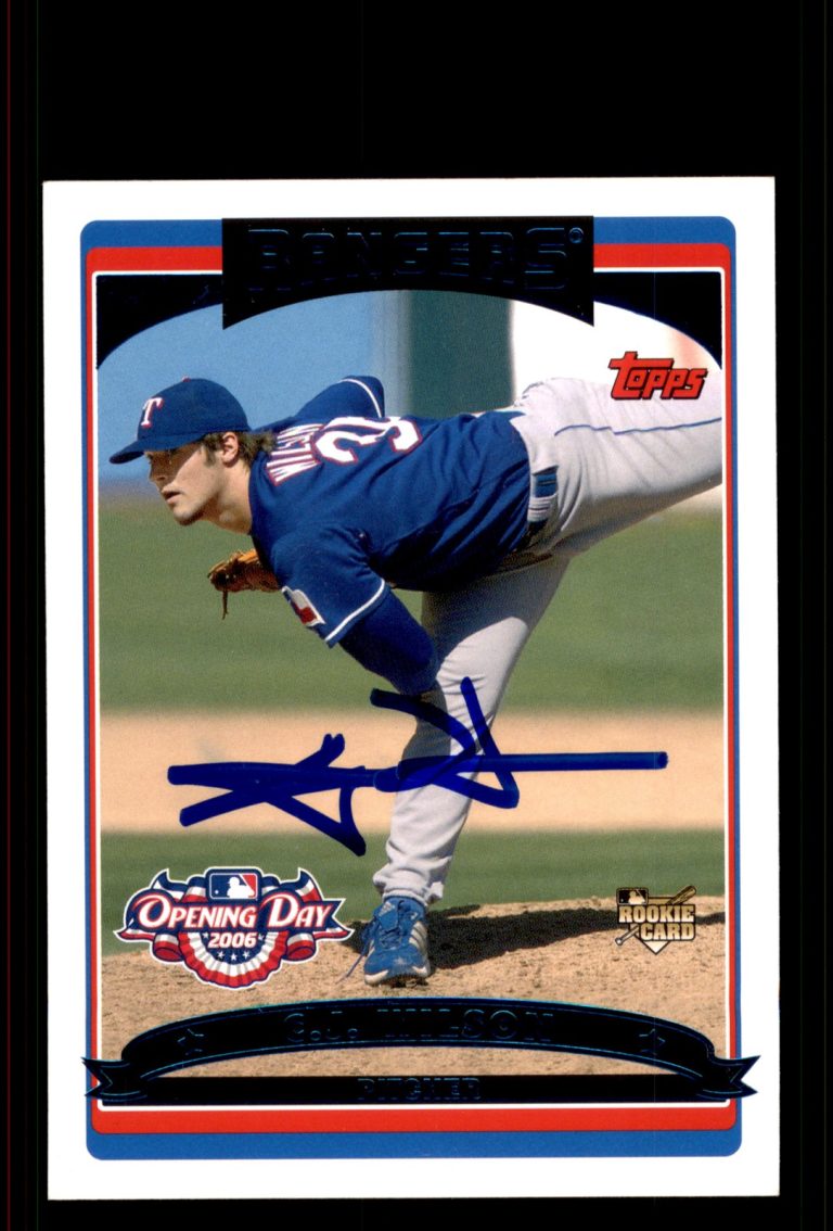 Signed Baseball Card Auto C.J. Wilson 2006 Topps Opening Day #161 Texas Rangers