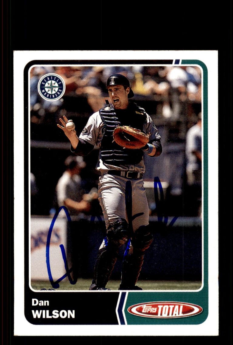 Signed Baseball Card Auto Dan Wilson 2003 Topps Total #118 Seattle Mariners