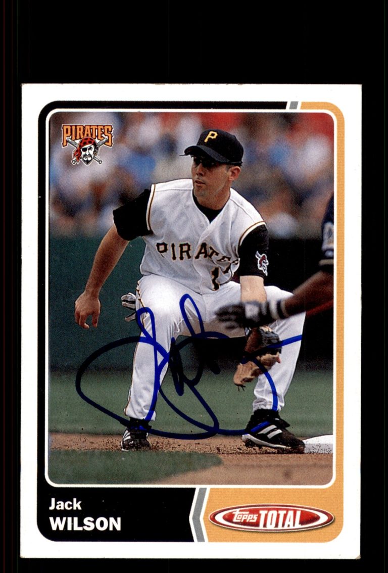 Signed Baseball Card Auto Jack Wilson 2003 Topps Total #353 Pittsburgh Pirates