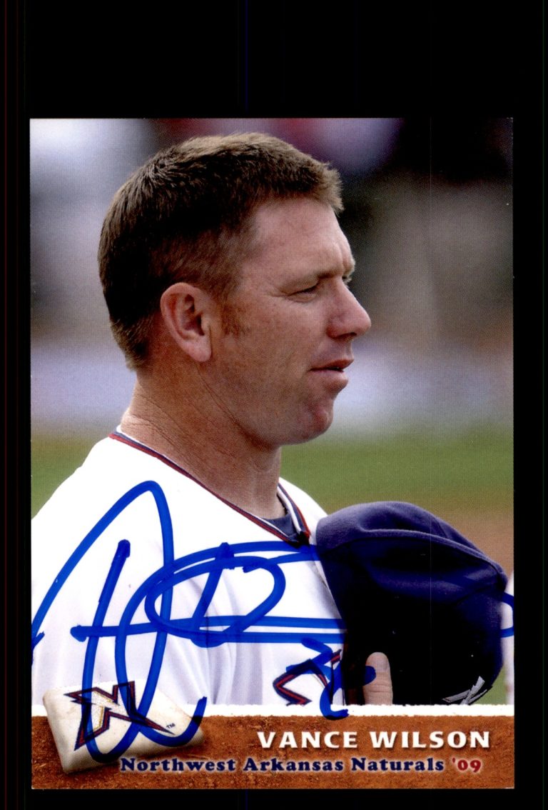 Signed Baseball Card Auto Vance Wilson 2009 Northwest Arkansas Naturals