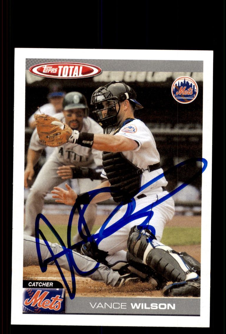 Signed Baseball Card Auto Vance Wilson 2004 Topps Total #353 Mets Silver