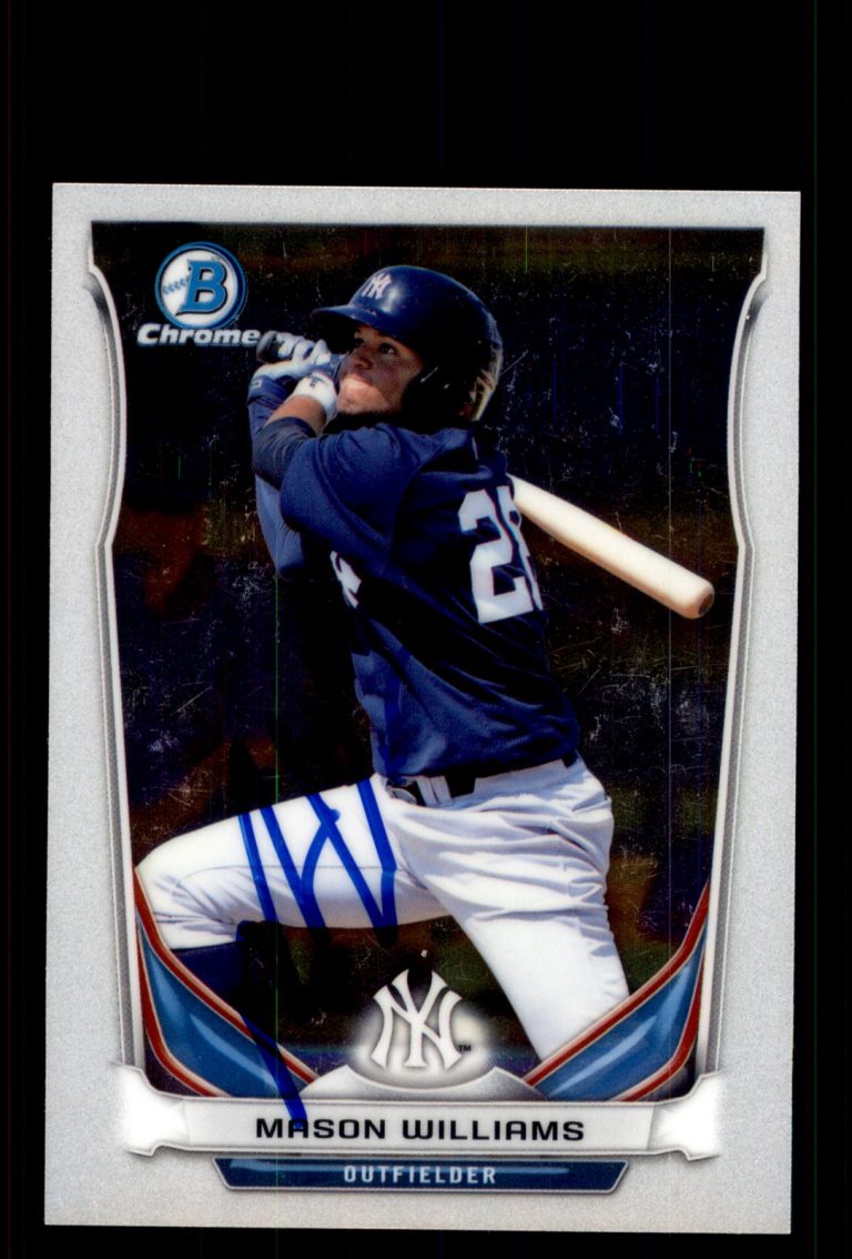 Signed Baseball Card Auto Mason Williams 2014 Bowman Chrome #CTP-64 Yankees