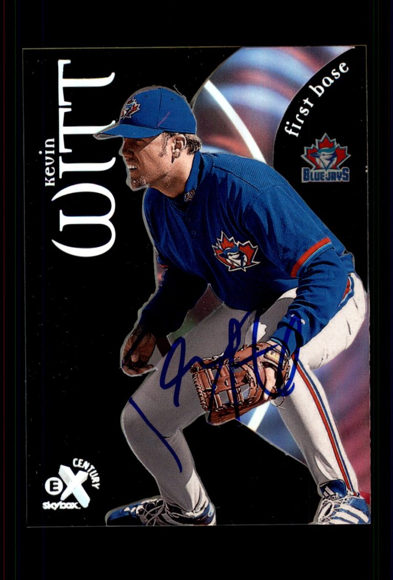 Signed Baseball Card Auto Kevin Witt 1999 SkyBox E-X Century #96 Blue Jays