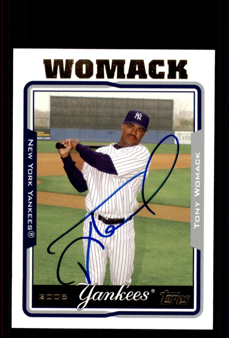 Signed Baseball Card Auto Tony Womack 2005 Topps #491 New York Yankees