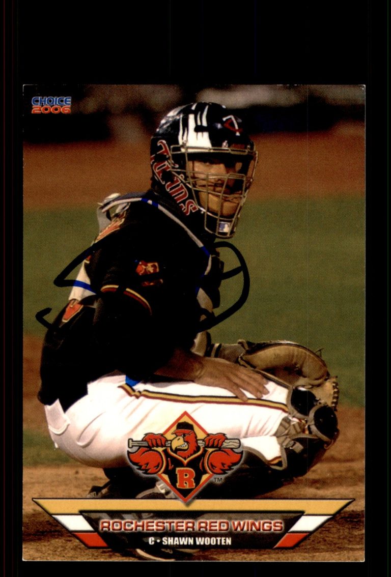 Signed Baseball Card Auto Shawn Wooten 2006 Choice Rochester Red Wings