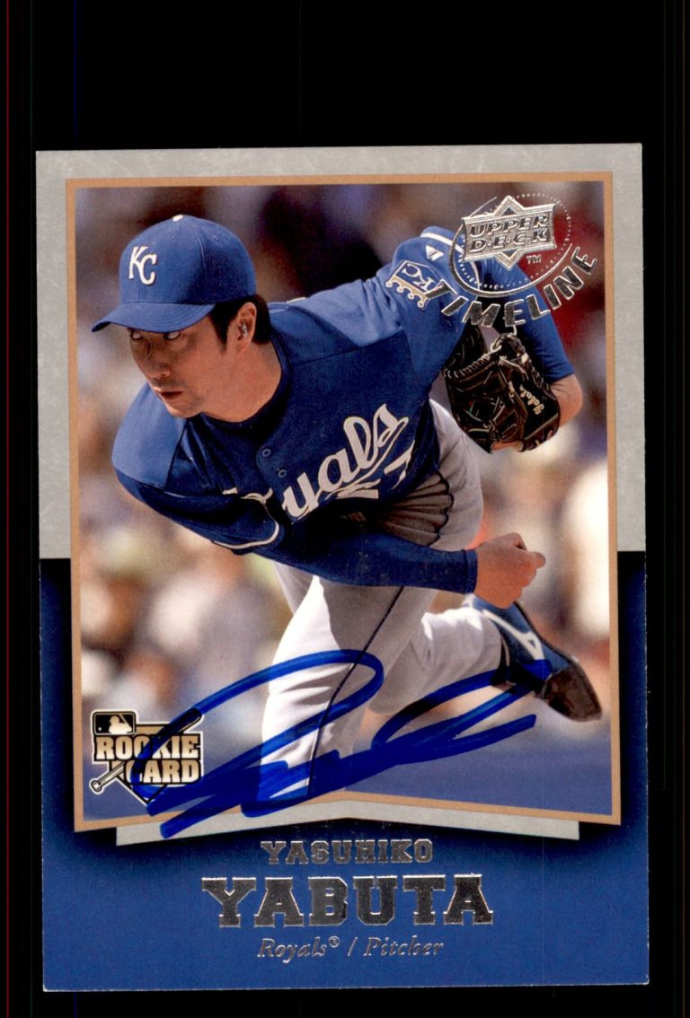 Signed Baseball Card Auto Yasuhiko Yabuta 2008 Upper Deck Timeline #95 Japan