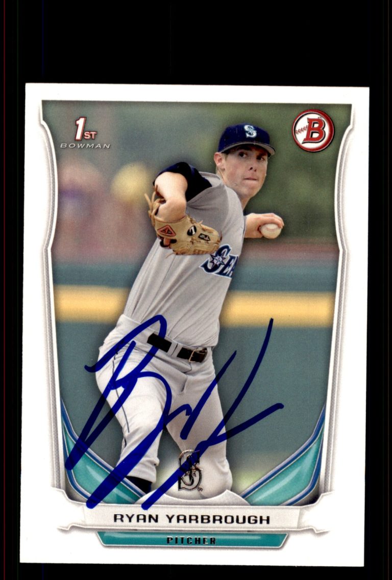 Signed Baseball Card Auto Ryan Yarbrough 2014 Bowman Draft #DP105 Mariners
