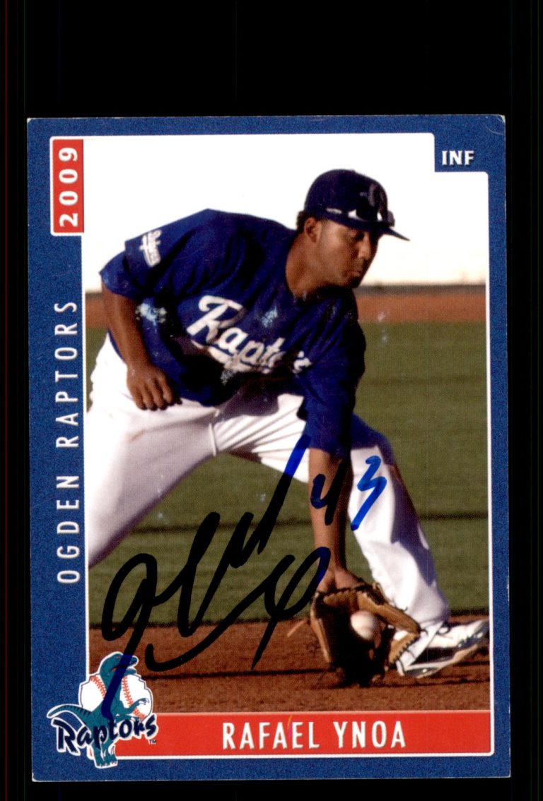 Signed Baseball Card Auto Rafael Ynoa 2009 Grandstand Ogden Raptors