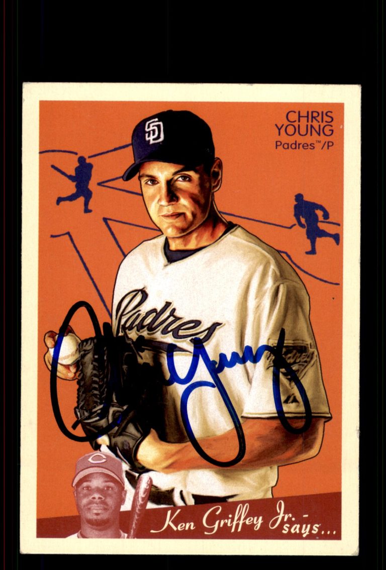 Signed Baseball Card Auto Chris Young 2008 Upper Deck Goudey #155 SD Padres