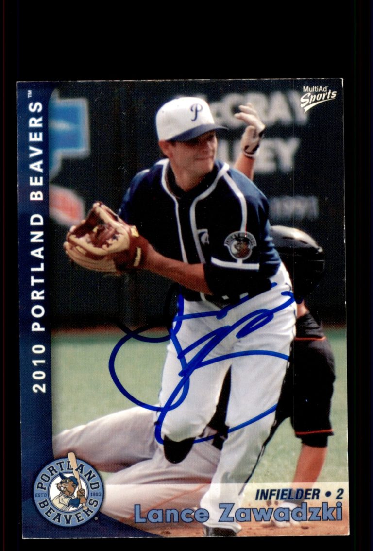 Signed Baseball Card Auto Lance Zawadzki 2010 MultiAd Portland Beavers