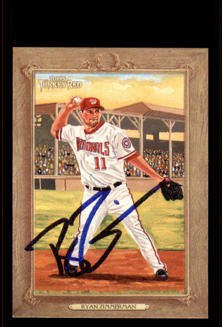 Signed Baseball Card Auto Ryan Zimmerman 2007 Topps Turkey Red #127 Nationals