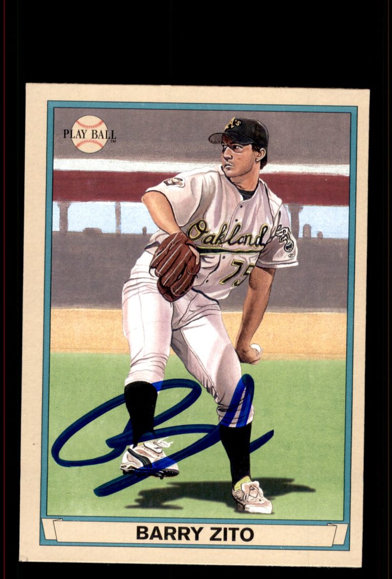 Signed Baseball Card Auto Barry Zito 2003 Upper Deck Play Ball #50 A's