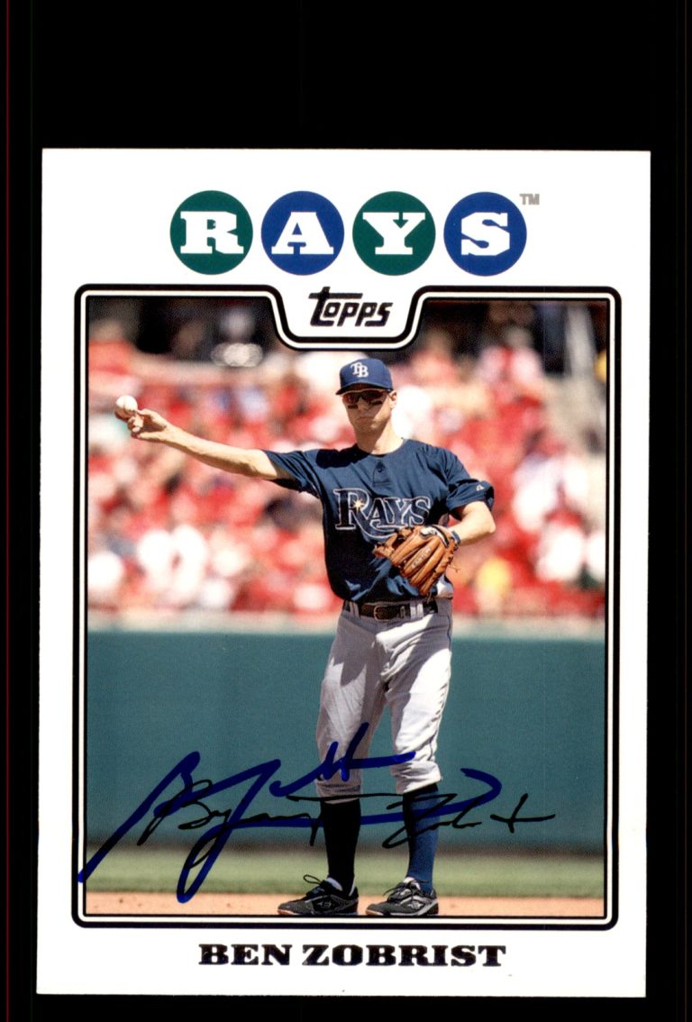 Signed Baseball Card Auto Ben Zobrist 2008 Topps #UH168 Tampa Bay Rays