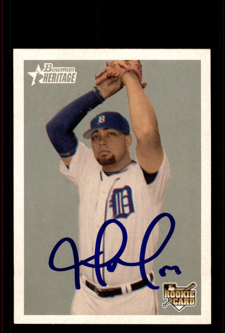 Signed Baseball Card Auto Joel Zumaya 2006 Bowman Heritage #205 Detroit Tigers