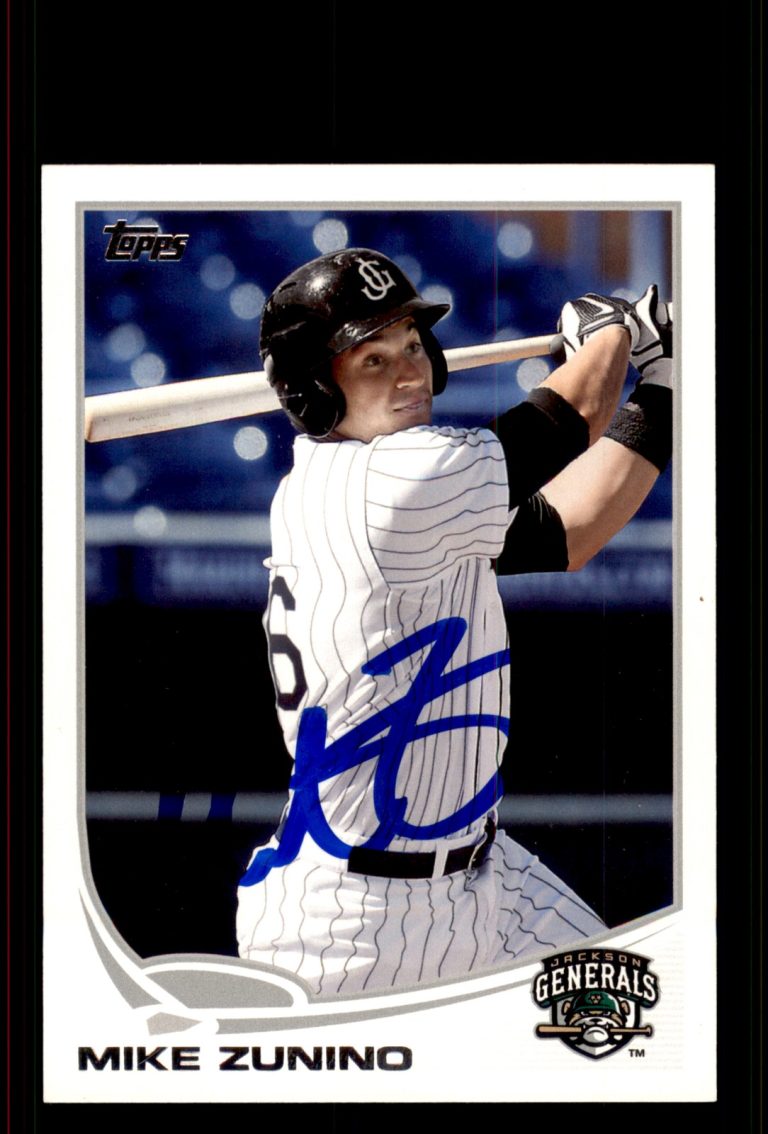 Signed Baseball Card Auto Mike Zunino 2013 Topps Pro Debut #14 Jackson Generals