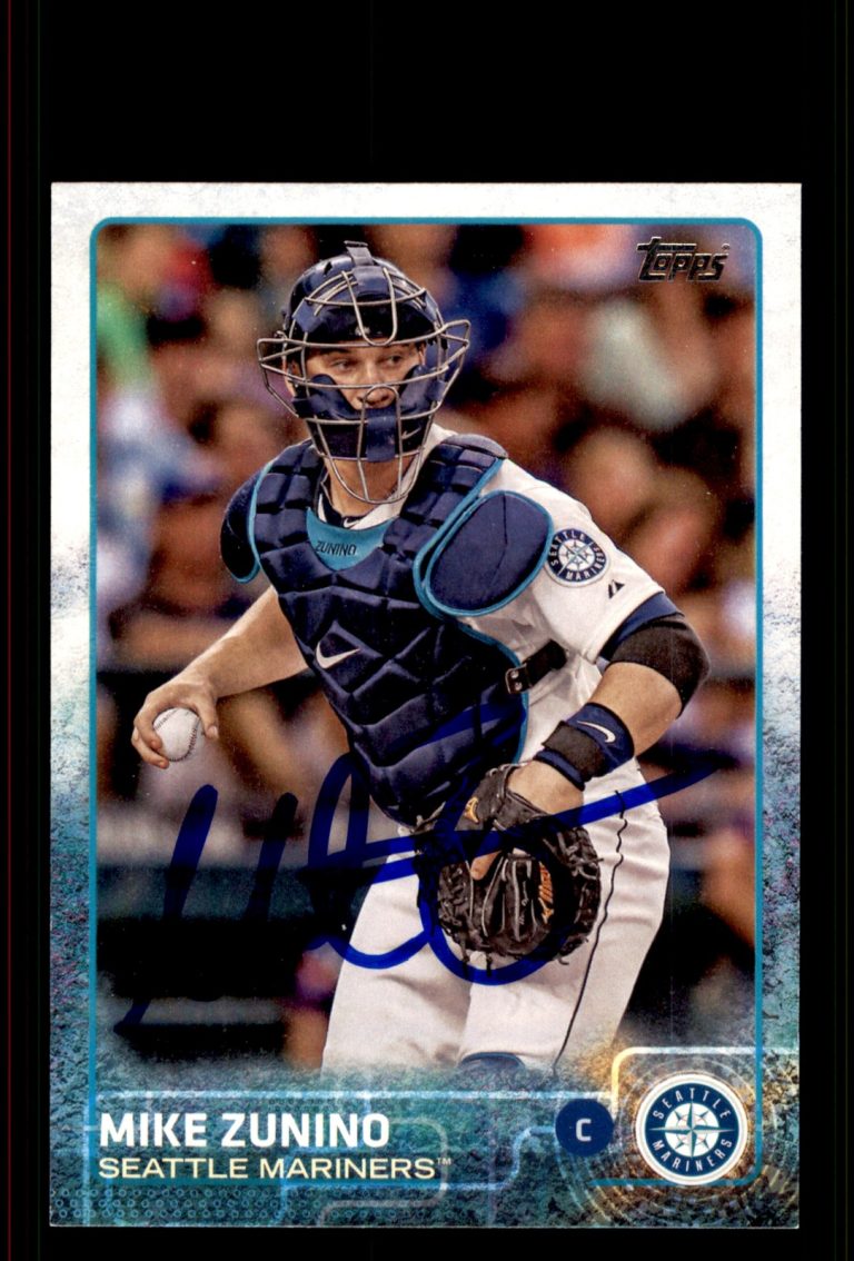 Signed Baseball Card Auto Mike Zunino 2015 Topps #114 Seattle Mariners