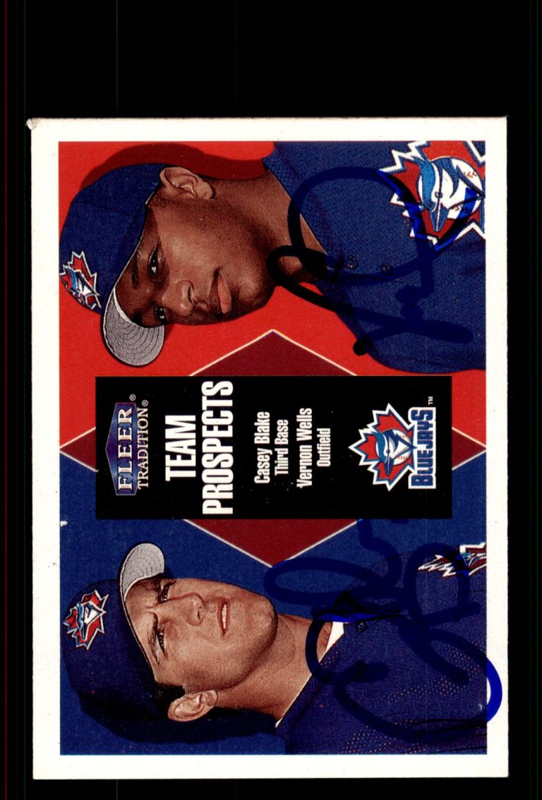 Signed Baseball Card Auto Casey Blake Vernon Wells 2000 Fleer Tradition #403